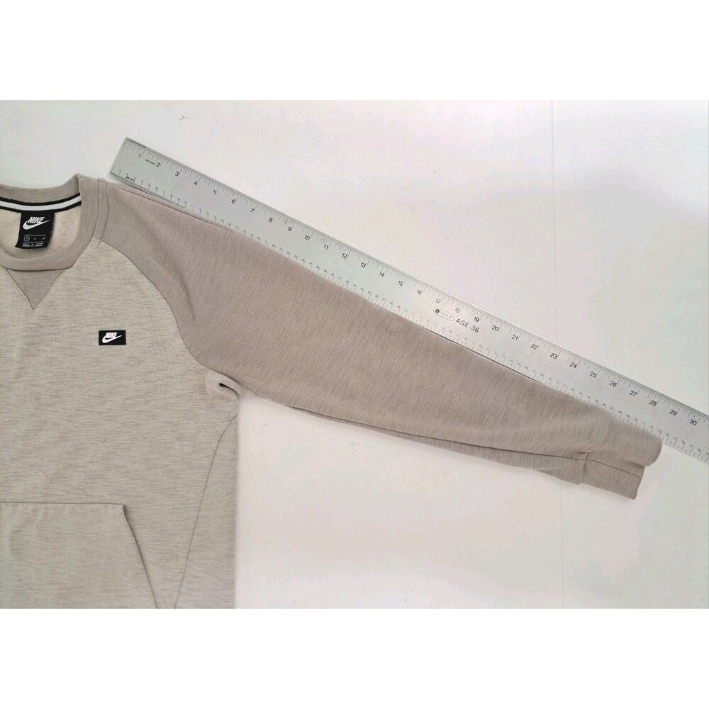 Nike Sportswear Fleece Sweatshirt Sweater Men's Small Colorblock Taupe Gray NSW - Picture 9 of 9